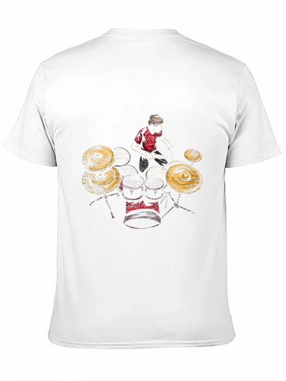 Drummer Graphic T-Shirt - Black Cotton Tee