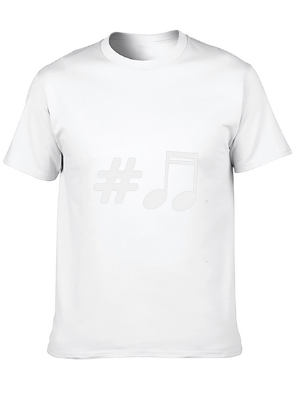 Musical Sharp Note Black T-Shirt