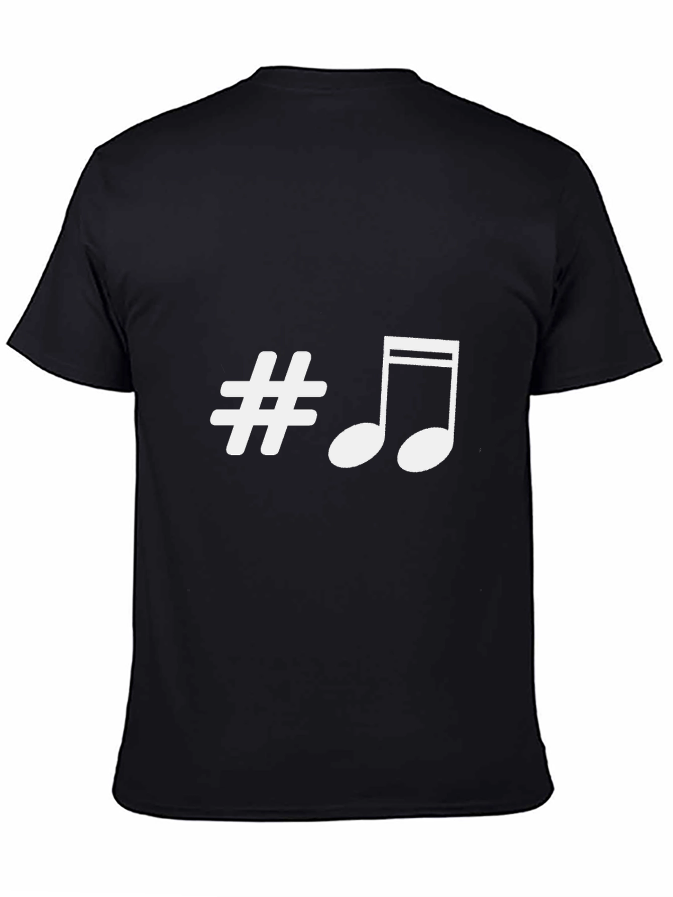 Musical Sharp Note Black T-Shirt
