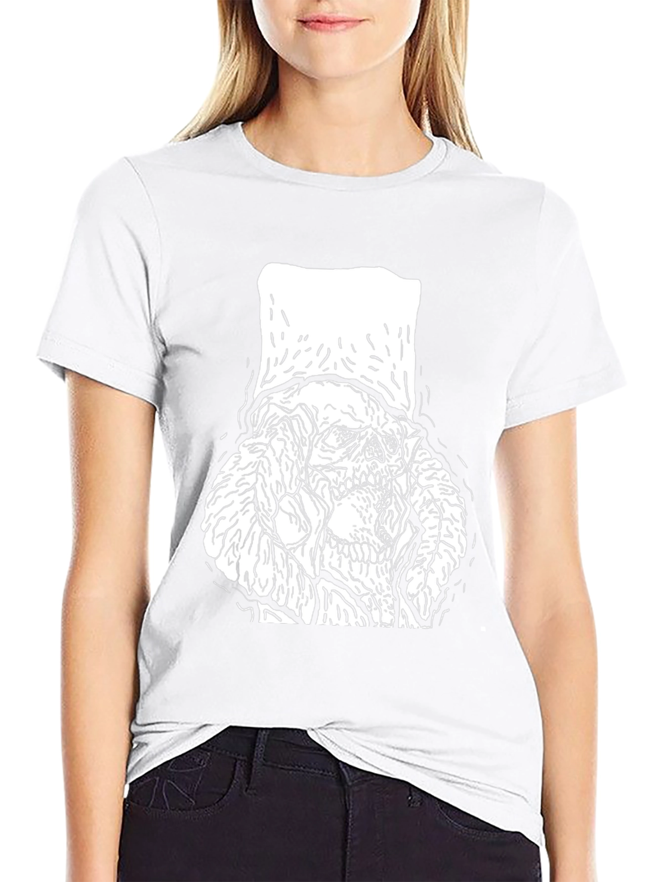 Skull with Top Hat Graphic Tee