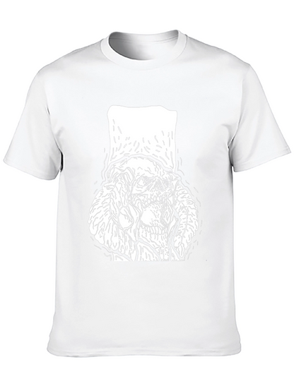 Skull with Top Hat Graphic Tee