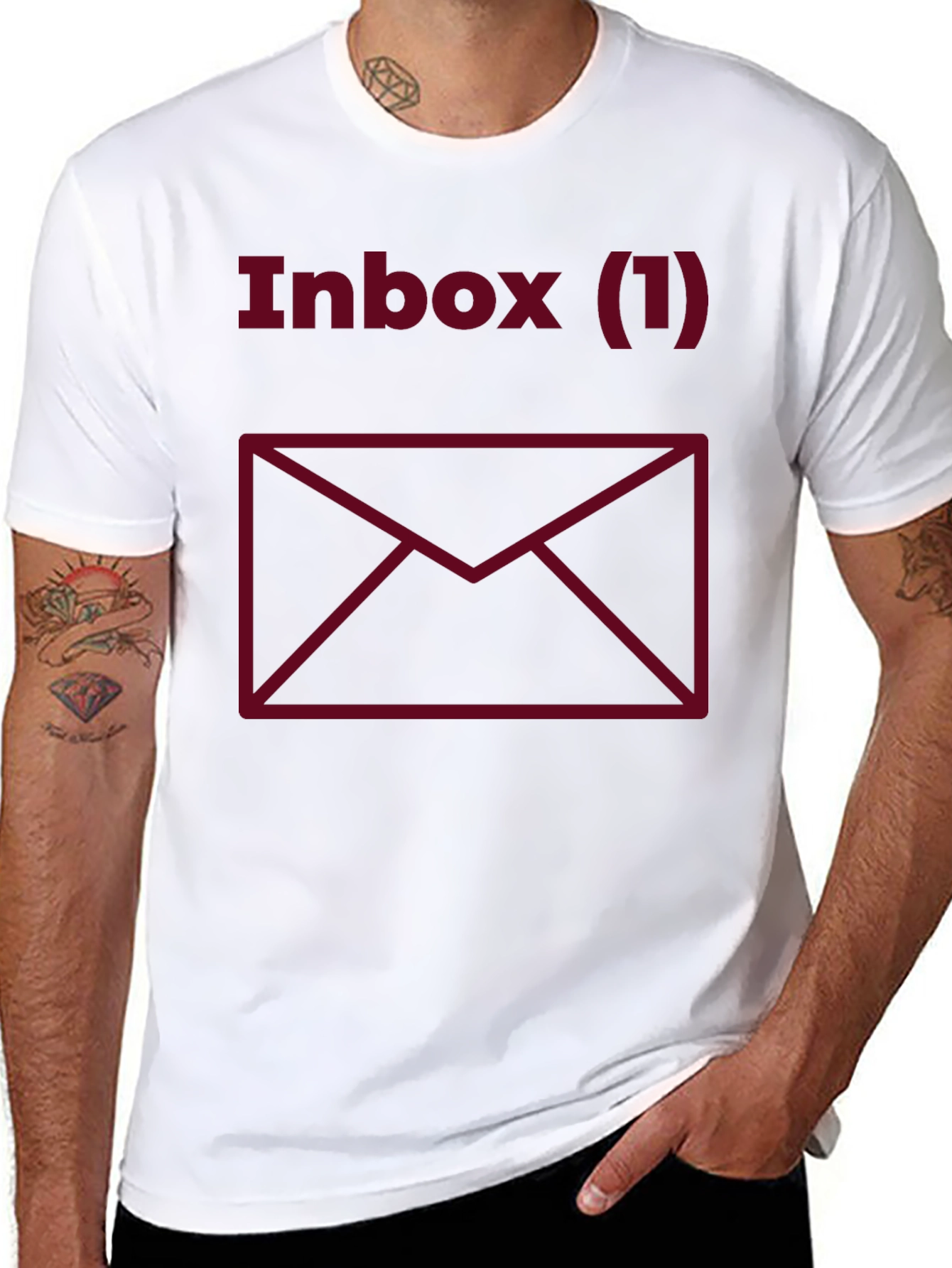 Inbox (1) T-Shirt - Funny Email Message Tee