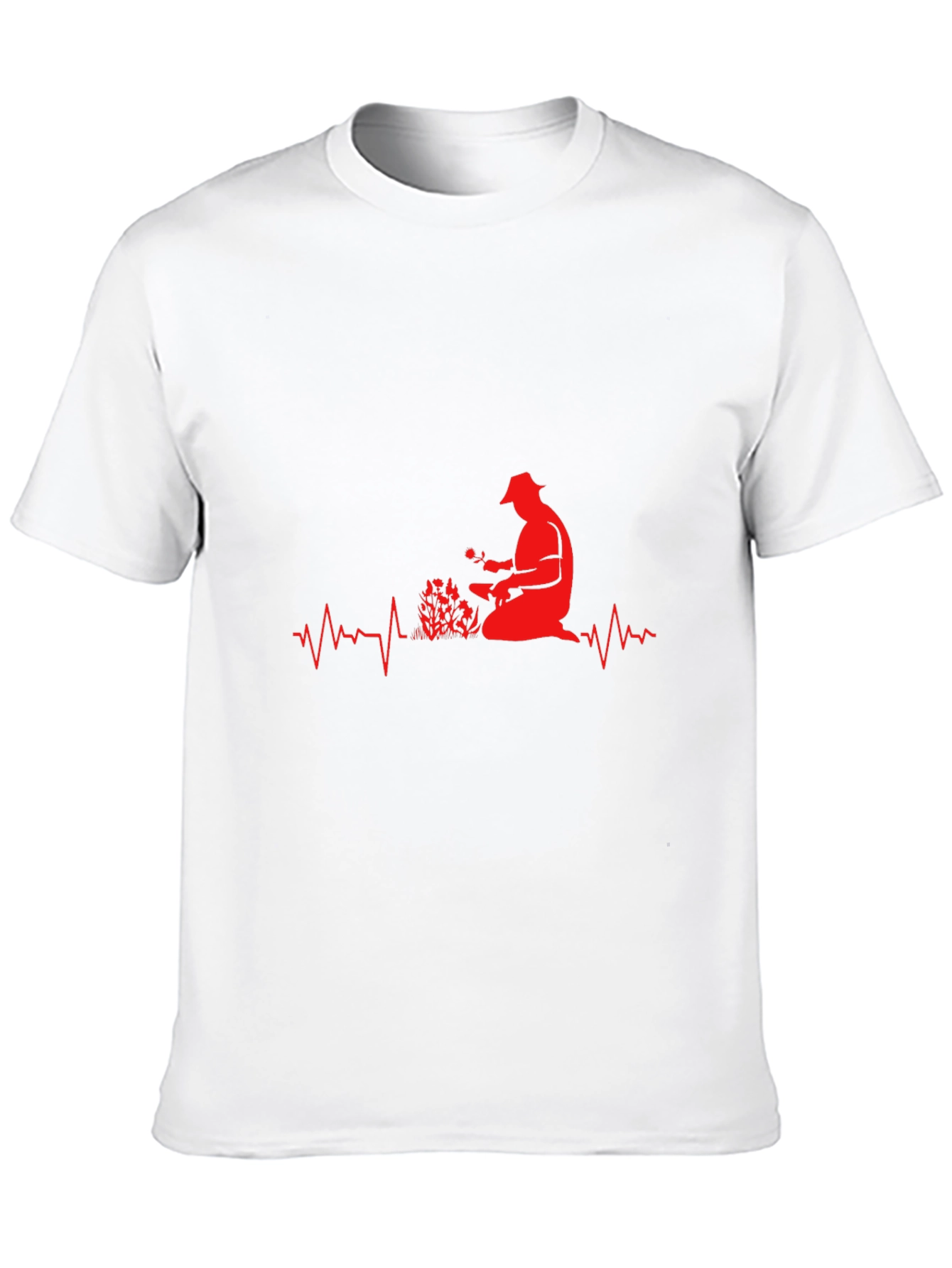 Gardener Heartbeat T-Shirt - Black Cotton Tee