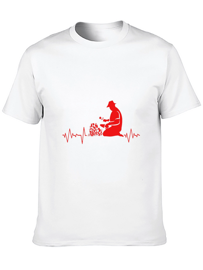 Gardener Heartbeat T-Shirt - Black Cotton Tee