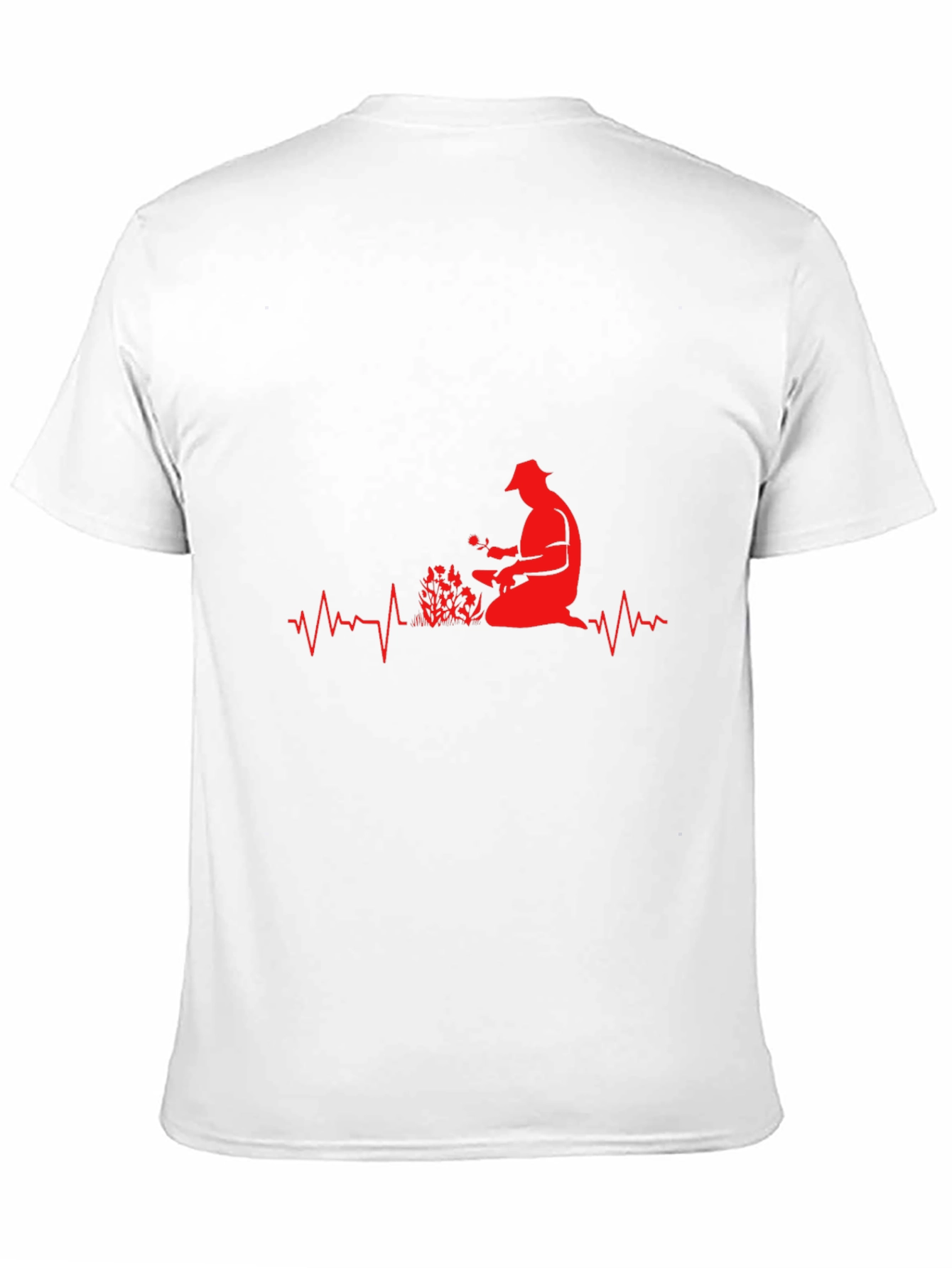 Gardener Heartbeat T-Shirt - Black Cotton Tee