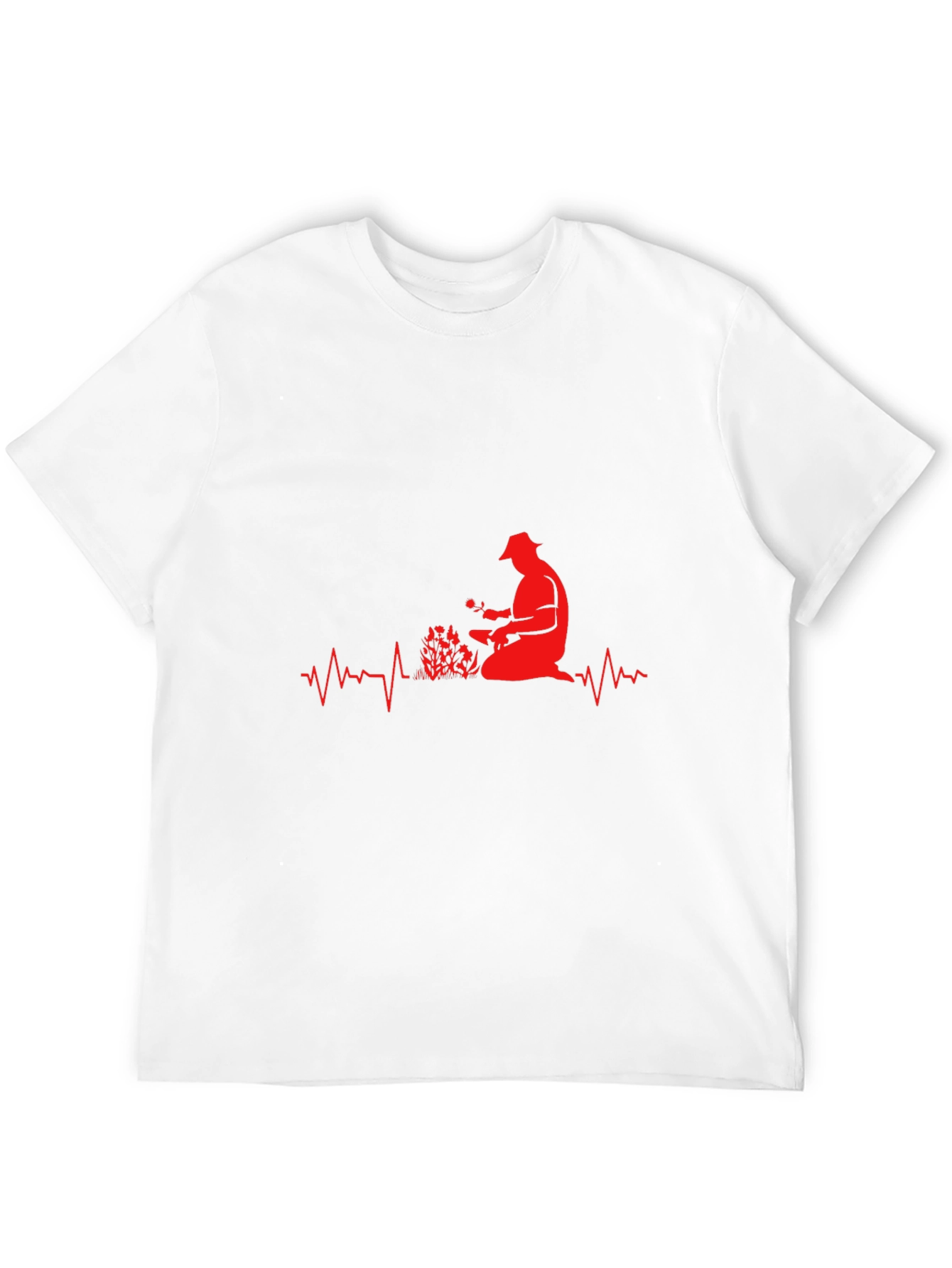 Gardener Heartbeat T-Shirt - Black Cotton Tee