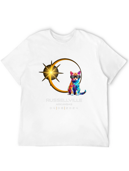 Russellville Arkansas Eclipse 2024 Cat T-Shirt