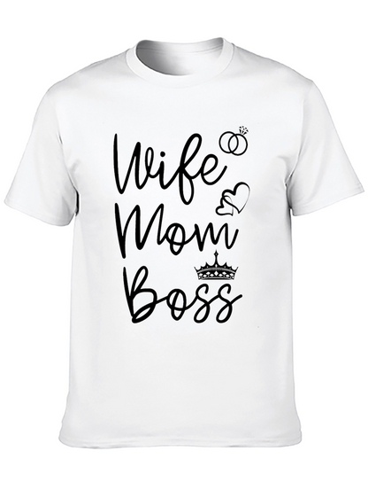 Wife Mom Boss Graphic T-Shirt - Stylish Womens Apparel