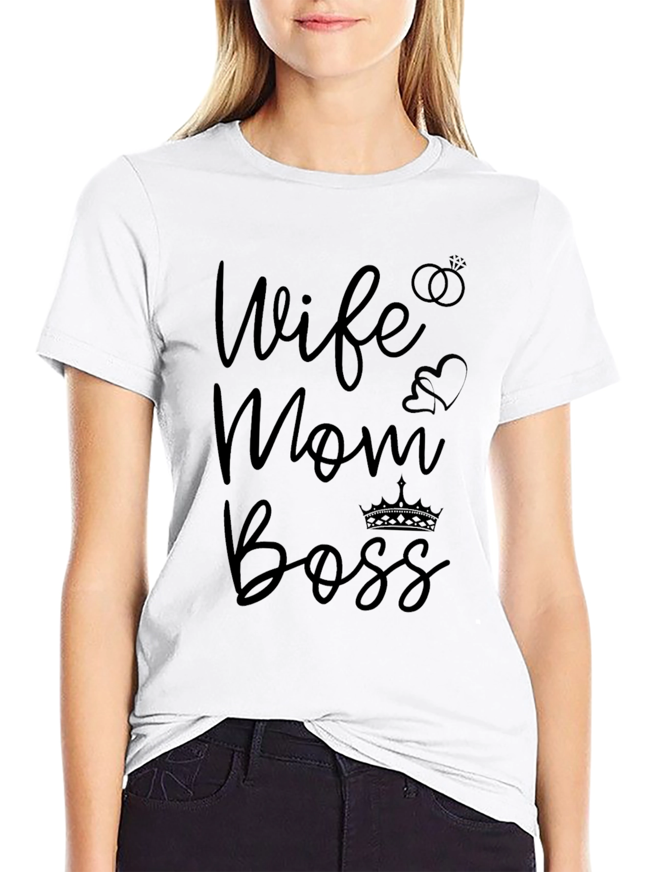 Wife Mom Boss Graphic T-Shirt - Stylish Womens Apparel