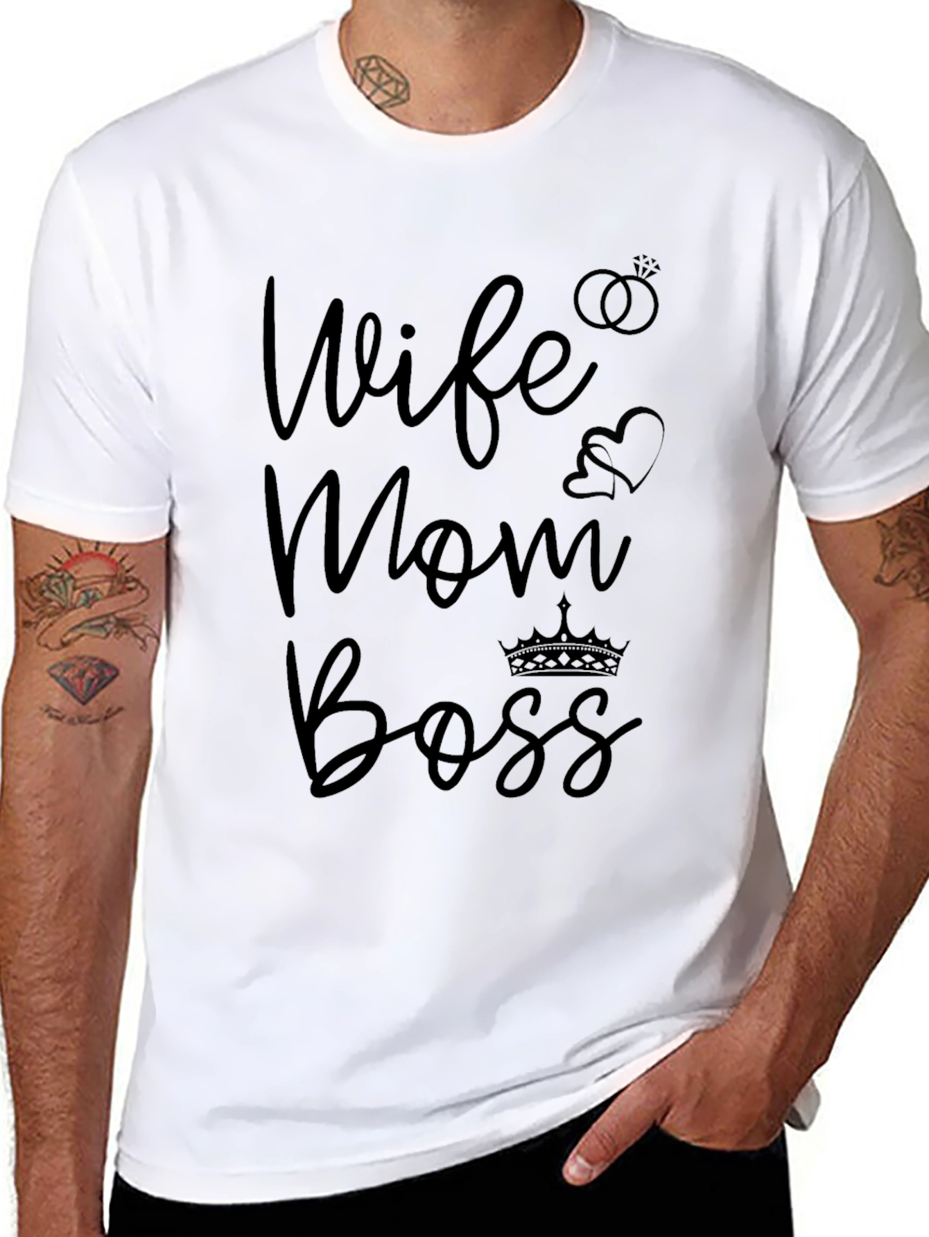 Wife Mom Boss Graphic T-Shirt - Stylish Womens Apparel