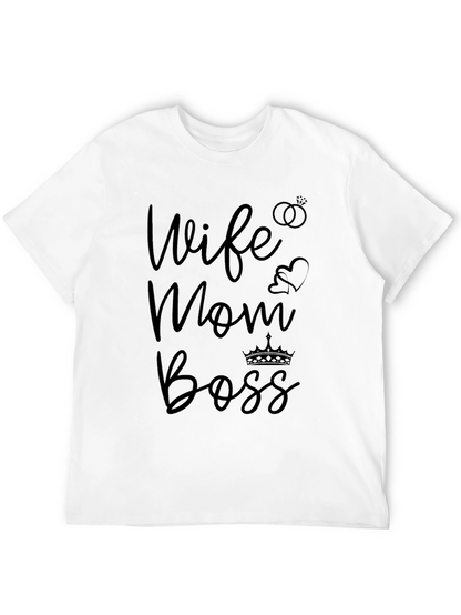 Wife Mom Boss Graphic T-Shirt - Stylish Womens Apparel