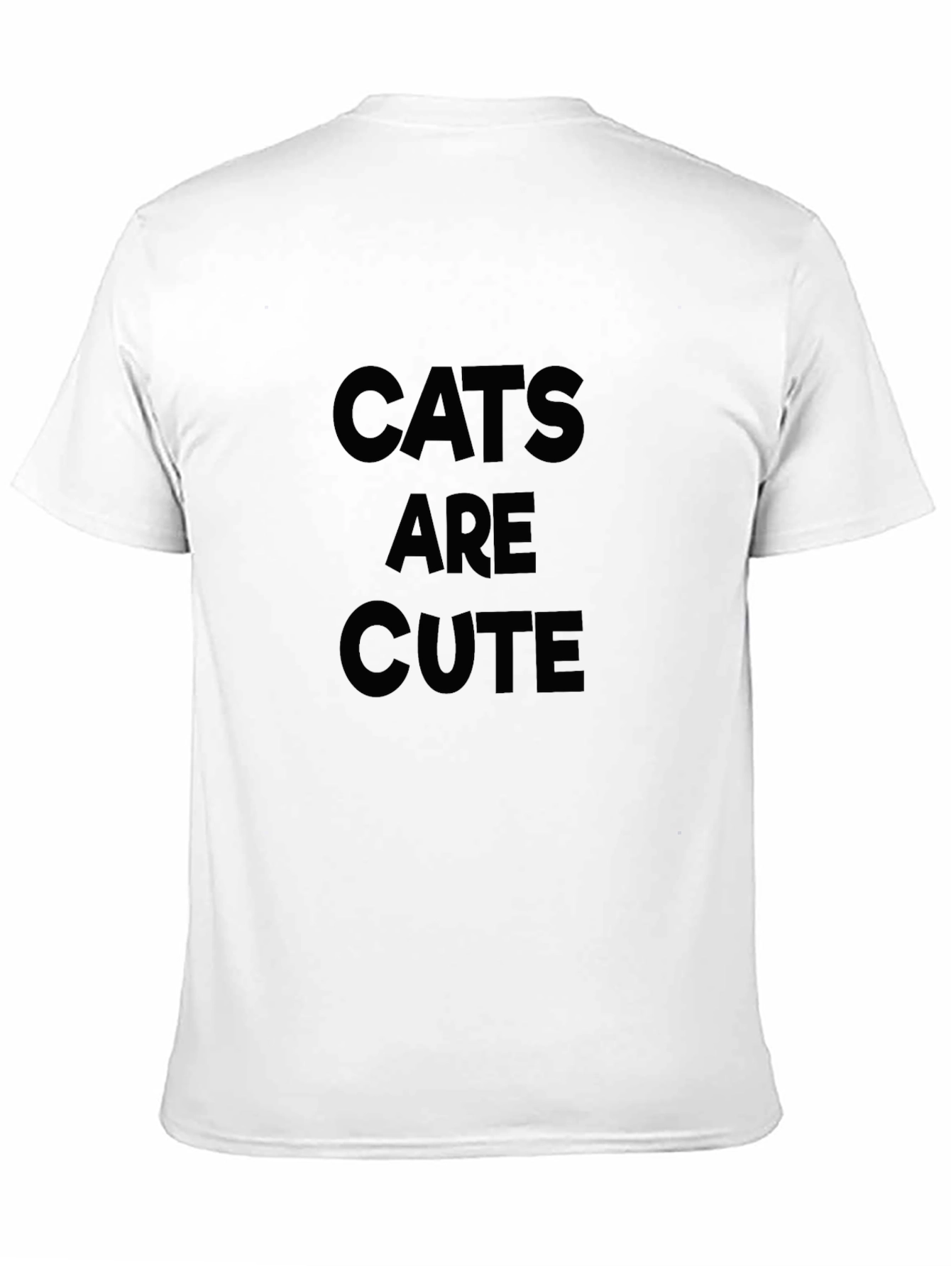 Cats Are Cute Black Graphic Tee - Mens