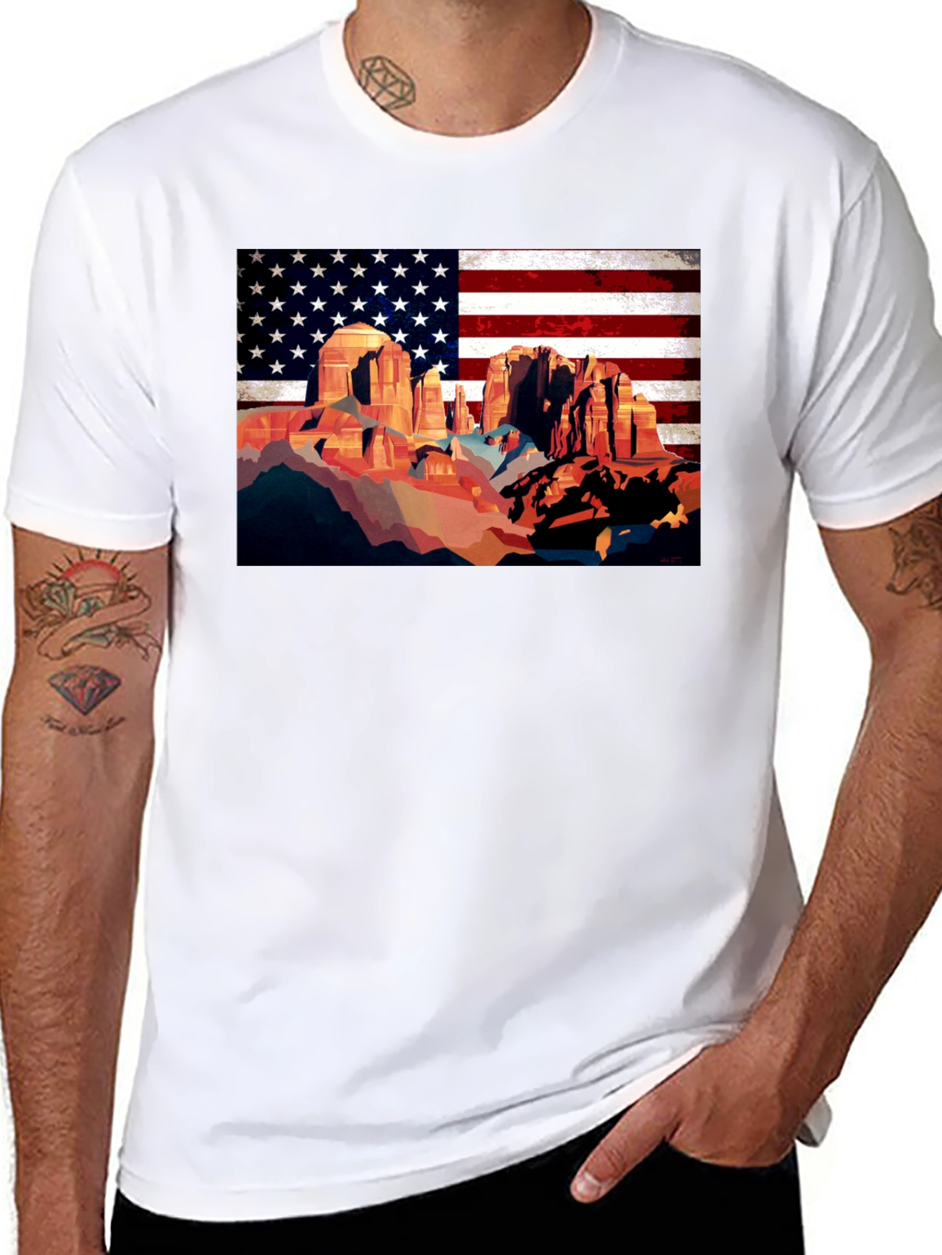 American Southwest Desert Scene Graphic Tee