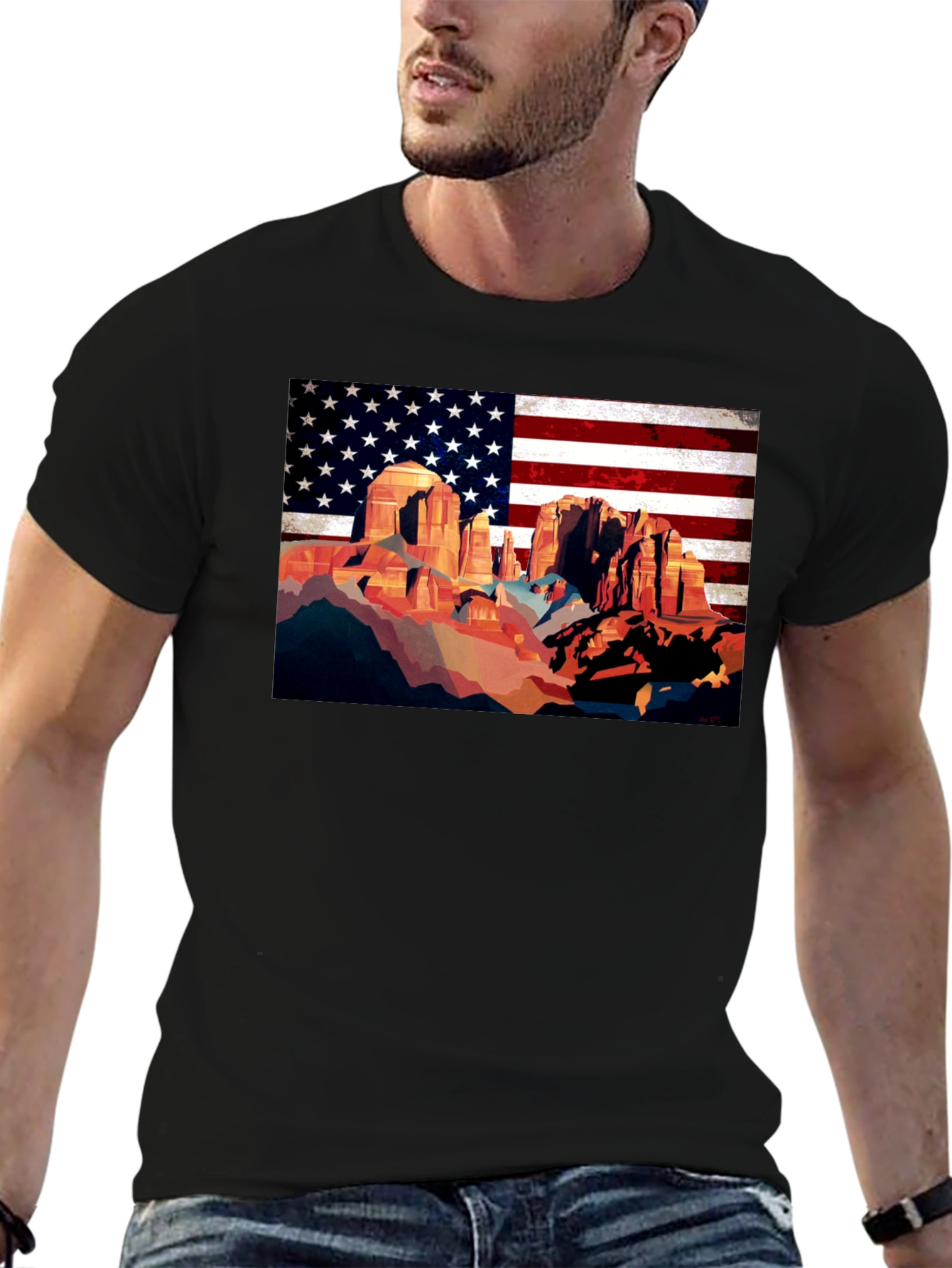 American Southwest Desert Scene Graphic Tee