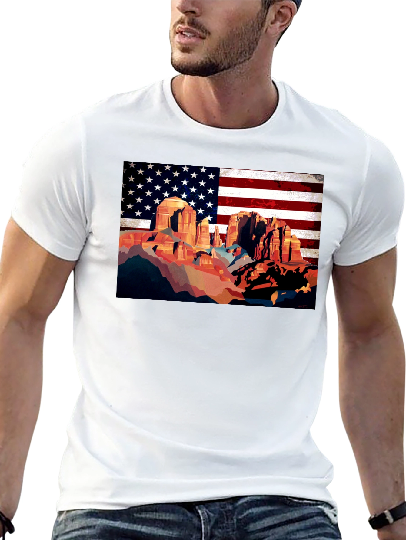 American Southwest Desert Scene Graphic Tee