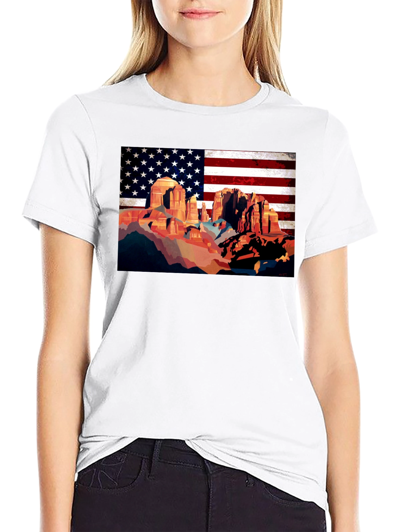 American Southwest Desert Scene Graphic Tee