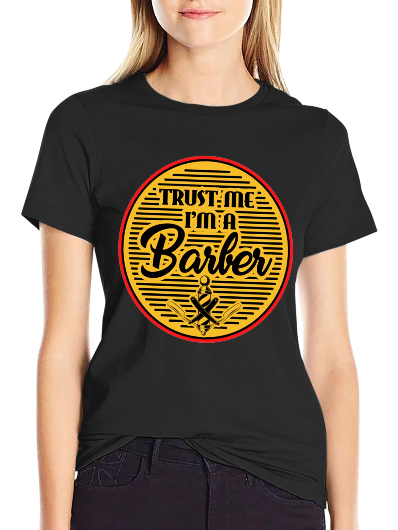Trust Me Im A Barber Black T-Shirt