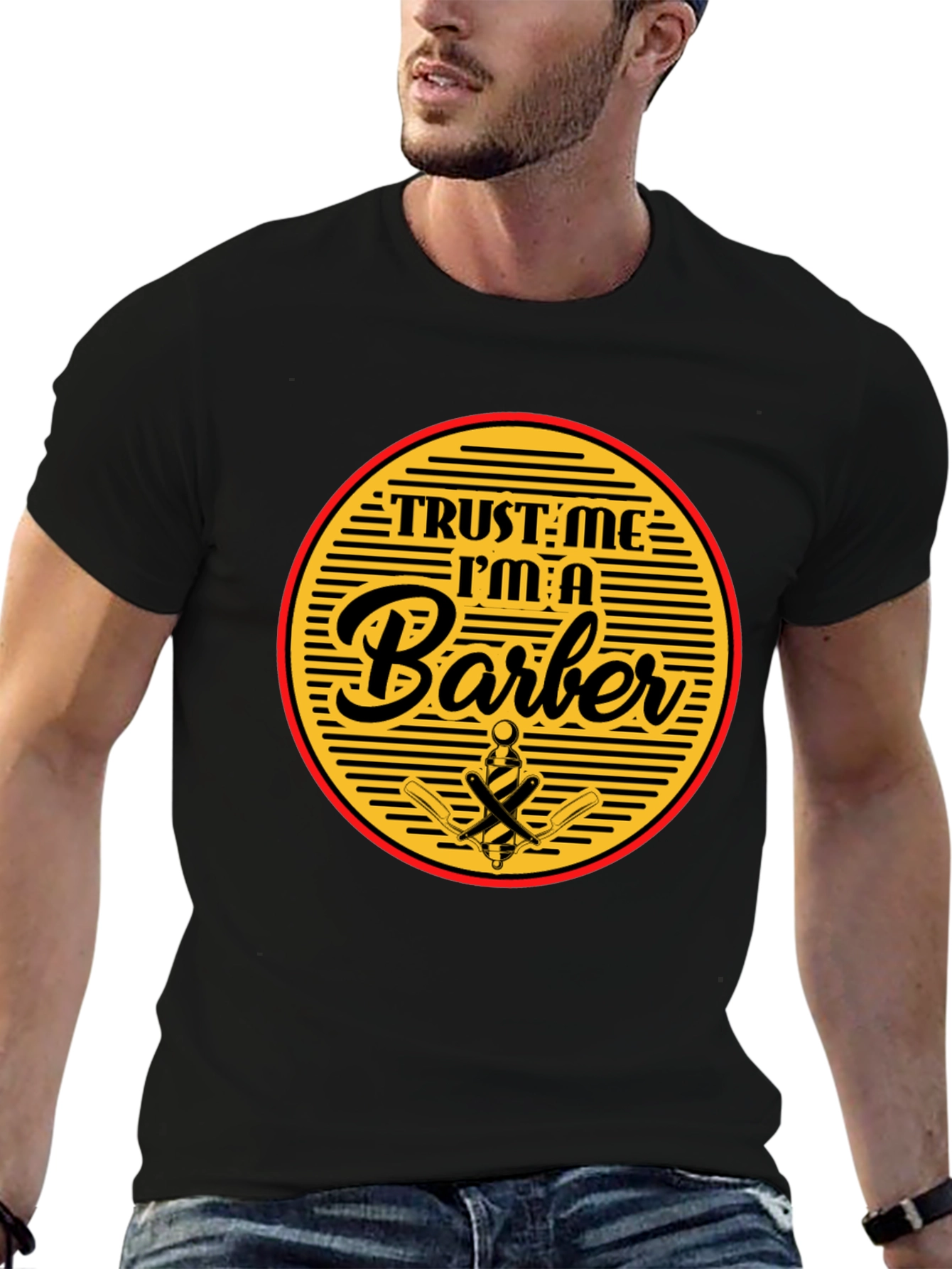 Trust Me Im A Barber Black T-Shirt