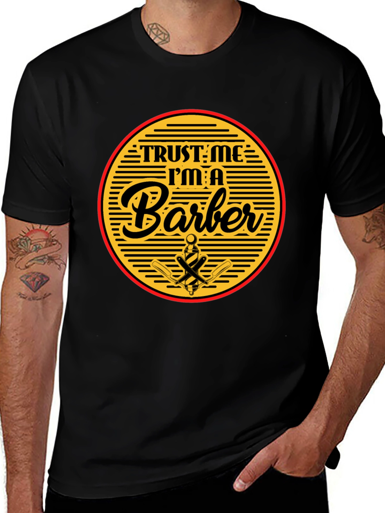 Trust Me Im A Barber Black T-Shirt