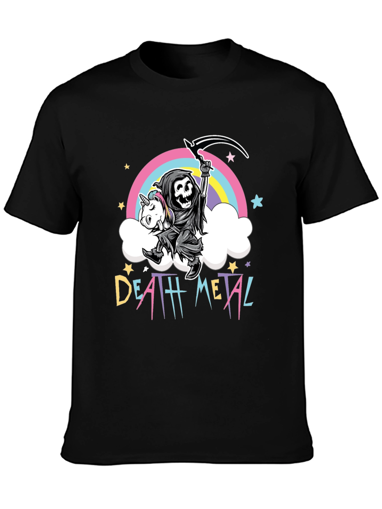 Death Metal Grim Reaper Unicorn T-Shirt