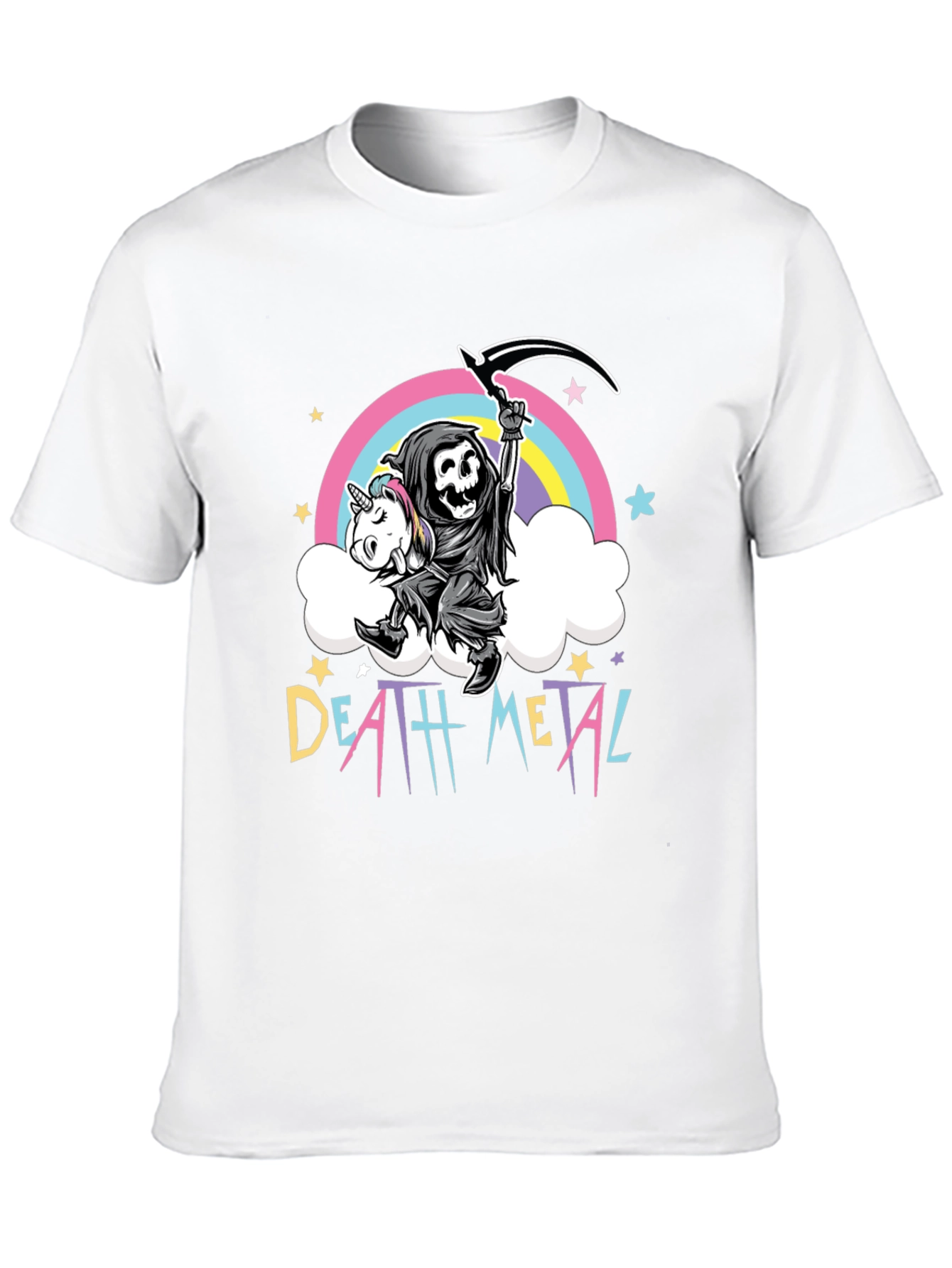 Death Metal Grim Reaper Unicorn T-Shirt