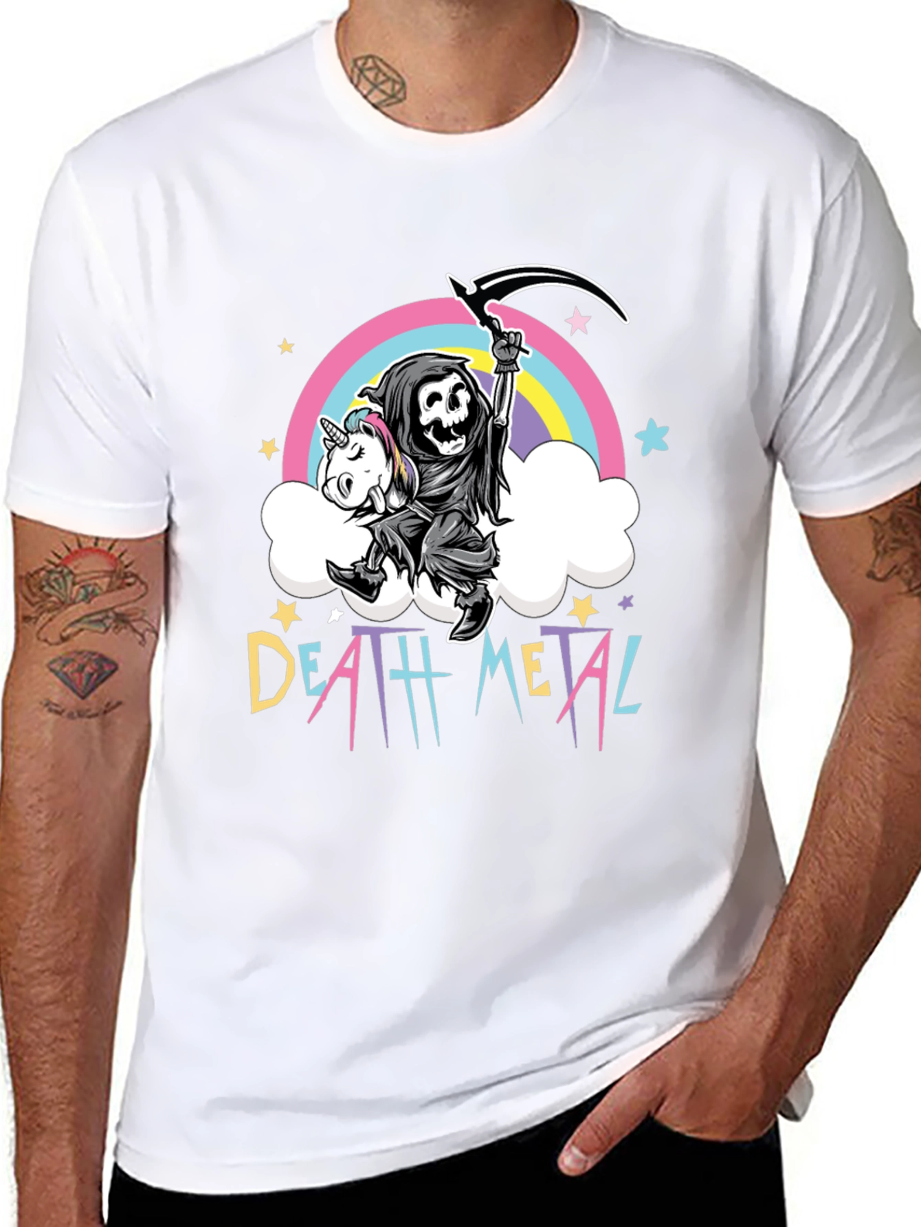 Death Metal Grim Reaper Unicorn T-Shirt