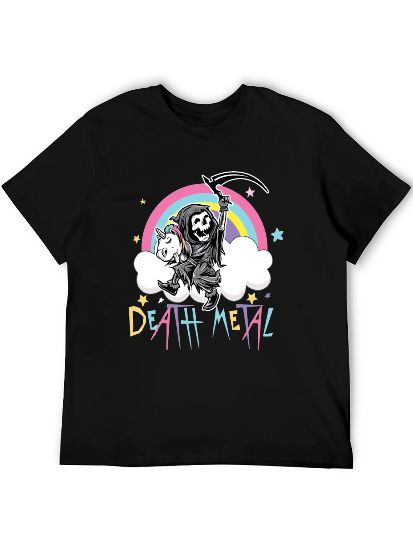 Death Metal Grim Reaper Unicorn T-Shirt