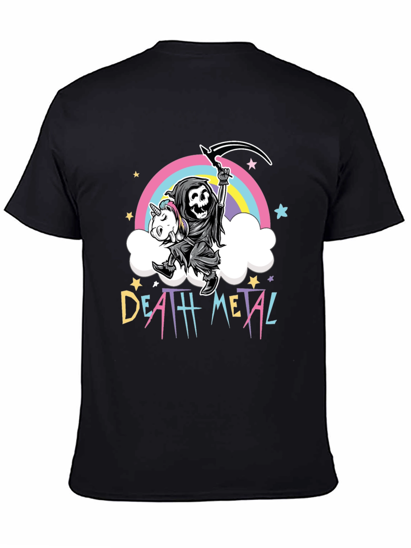 Death Metal Grim Reaper Unicorn T-Shirt