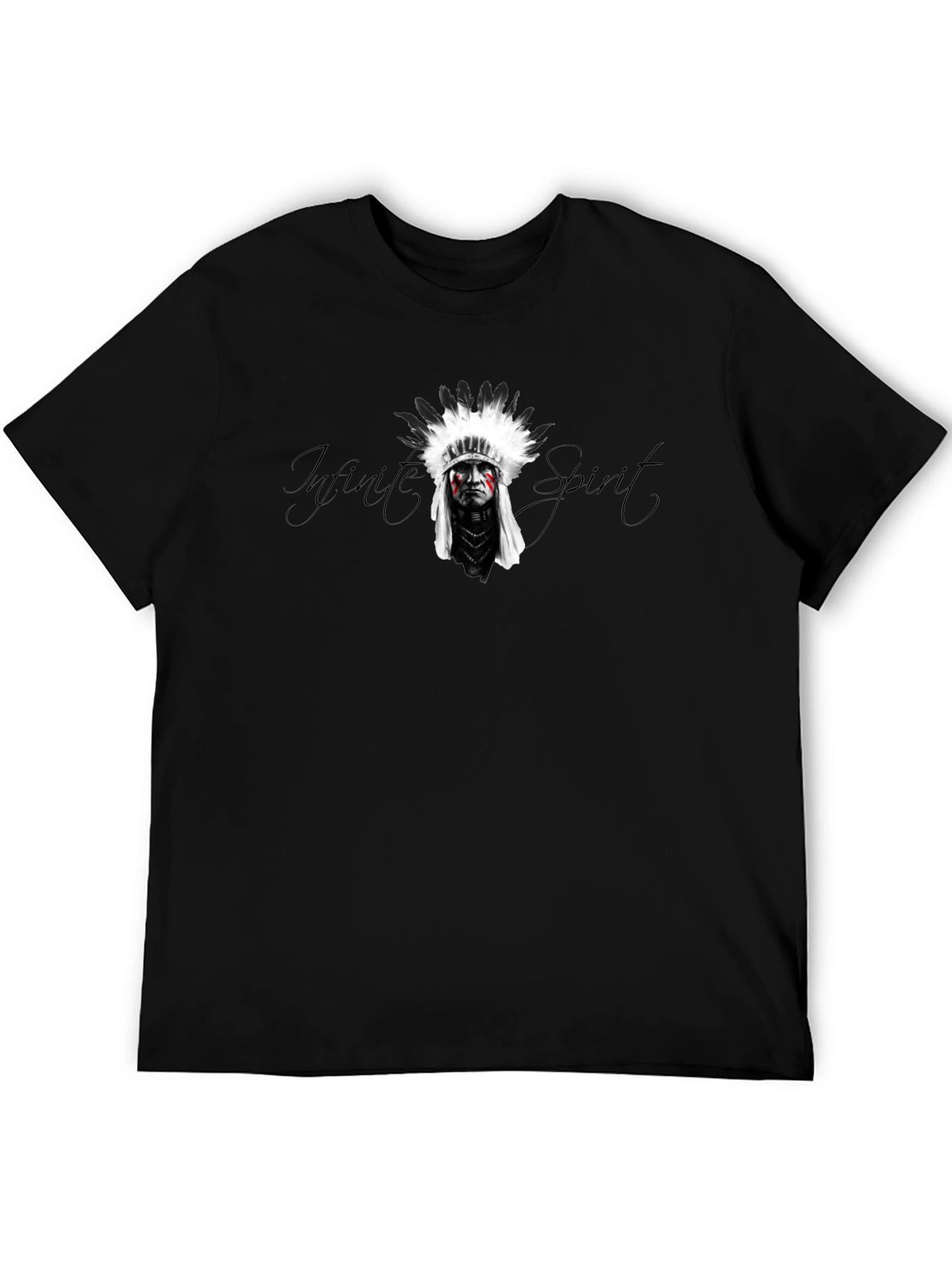 Mens Black T-Shirt - Infinite Spirit Graphic Tee
