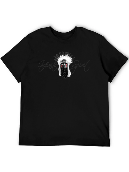 Mens Black T-Shirt - Infinite Spirit Graphic Tee