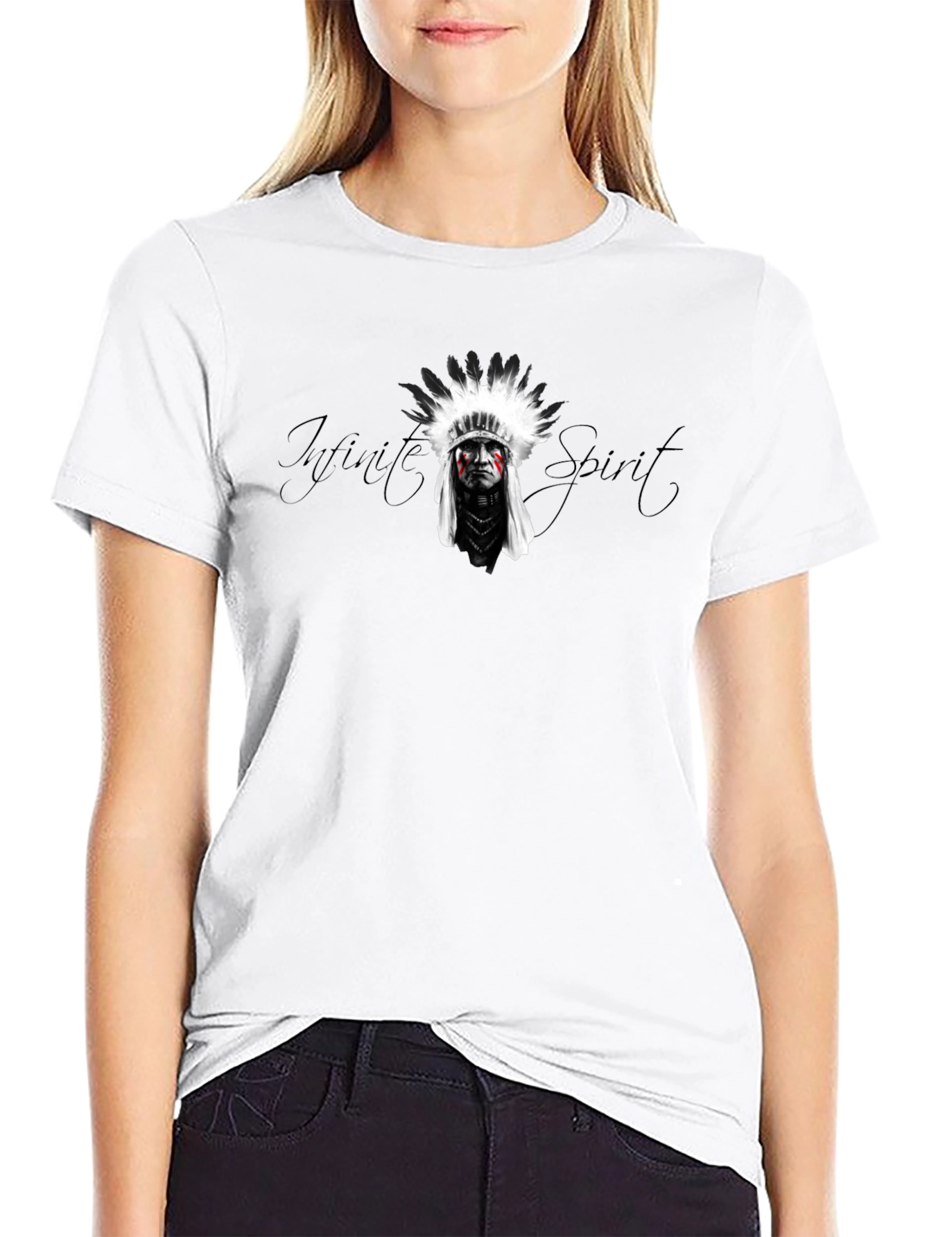 Mens Black T-Shirt - Infinite Spirit Graphic Tee