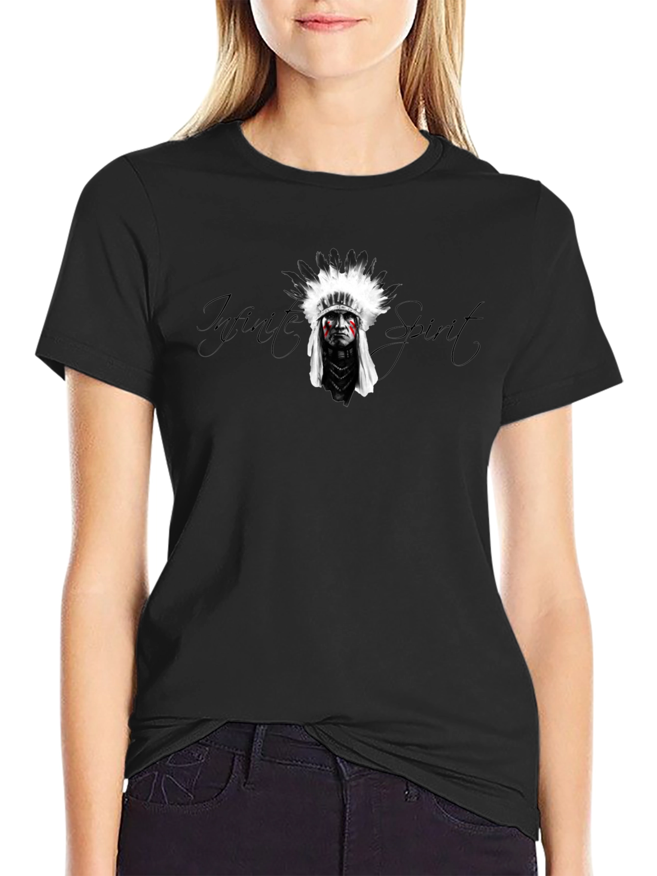 Mens Black T-Shirt - Infinite Spirit Graphic Tee