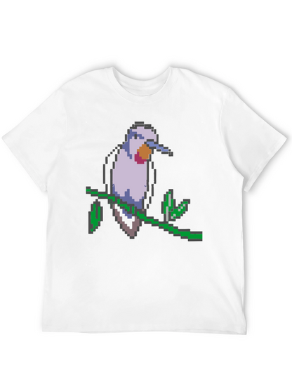 Pixel Bird Graphic Tee - Black T-Shirt