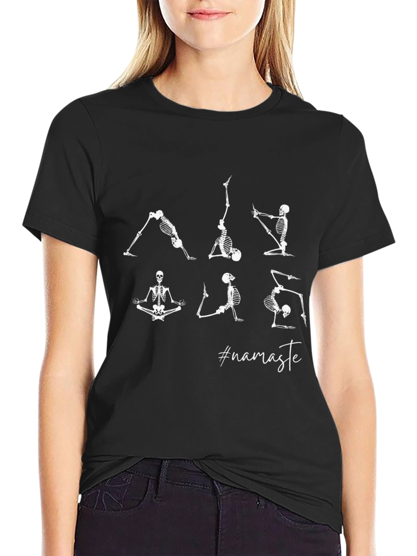 Yoga Skeleton T-Shirt - Namaste Graphic Tee