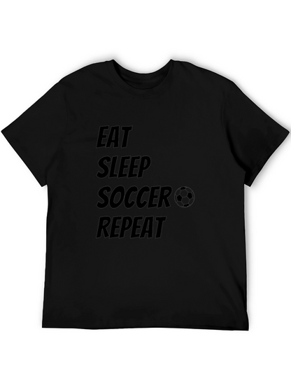 Eat Sleep Soccer Repeat Graphic Tee