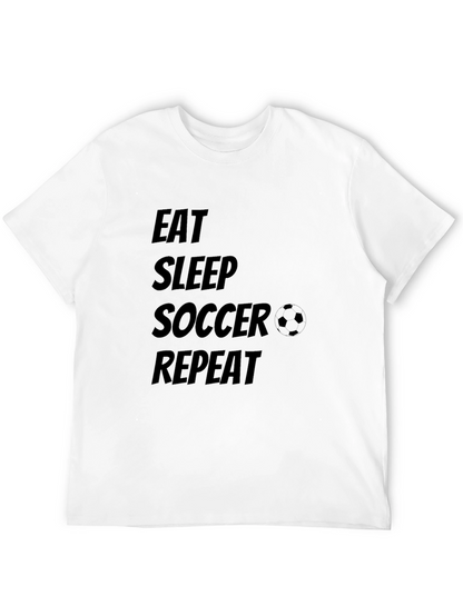 Eat Sleep Soccer Repeat Graphic Tee