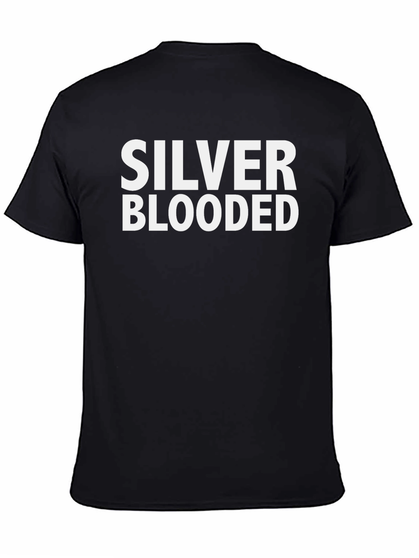 Silver Blooded Graphic Tee - Black Crew Neck
