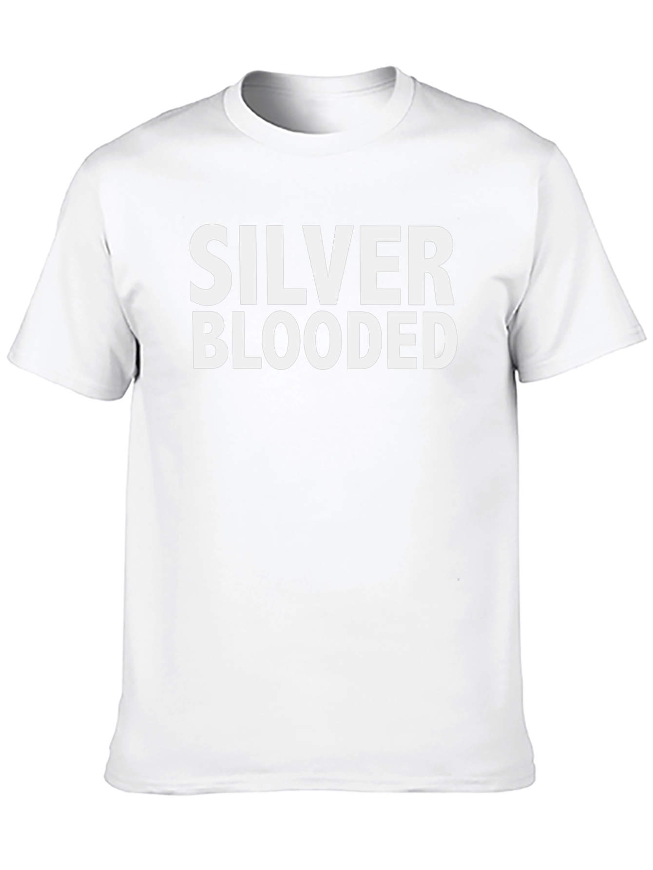 Silver Blooded Graphic Tee - Black Crew Neck