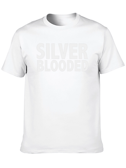 Silver Blooded Graphic Tee - Black Crew Neck