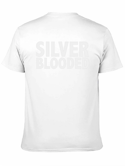 Silver Blooded Graphic Tee - Black Crew Neck
