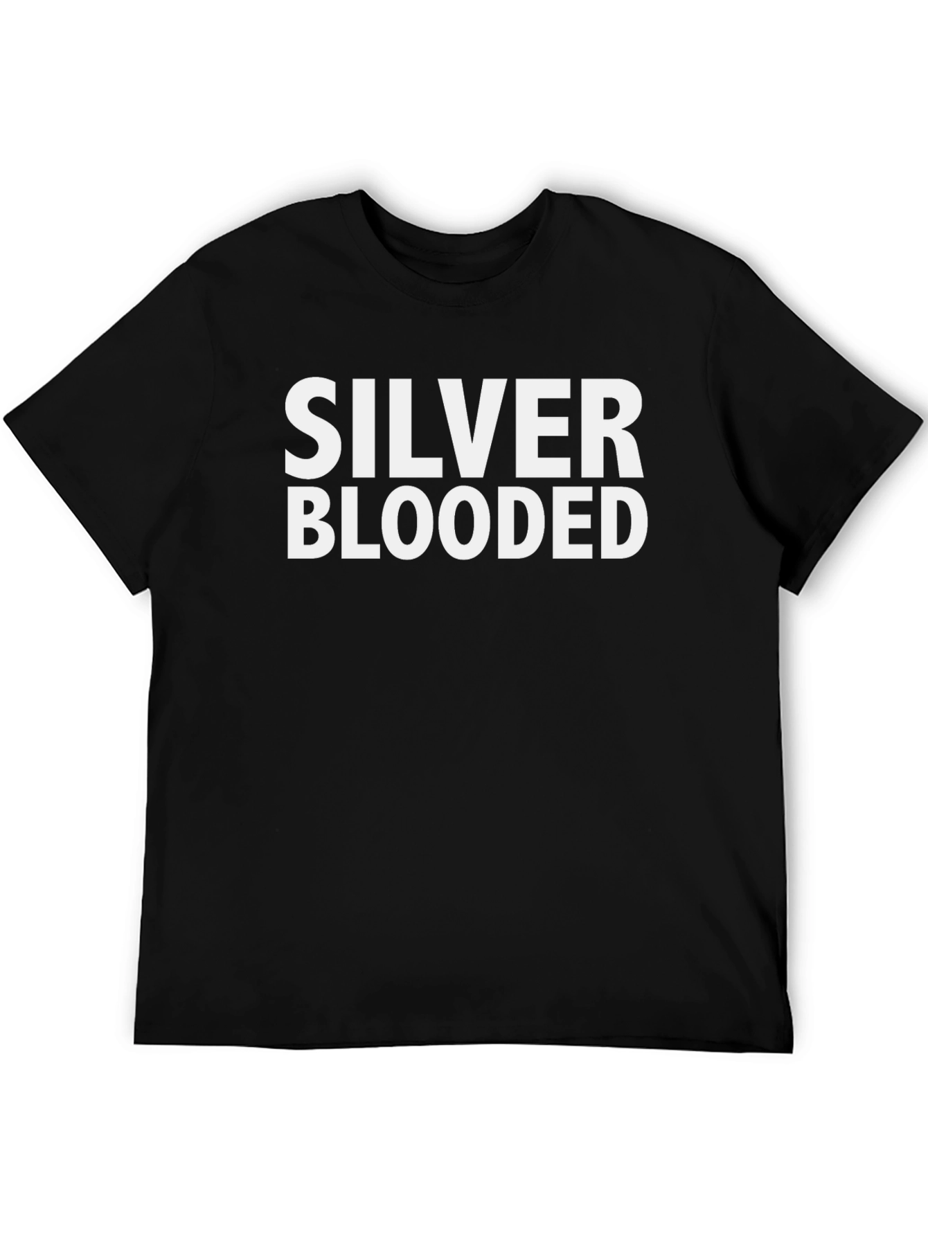 Silver Blooded Graphic Tee - Black Crew Neck