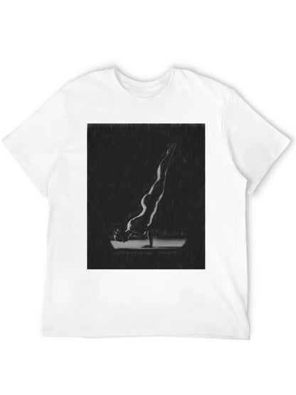 Yoga Pose Graphic Tee - Mens Black T-Shirt