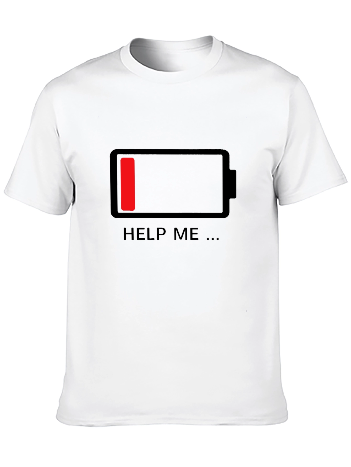 Low Battery Graphic T-Shirt - Help Me