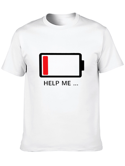 Low Battery Graphic T-Shirt - Help Me
