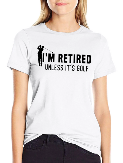 Retired Unless Golf Black Graphic Tee