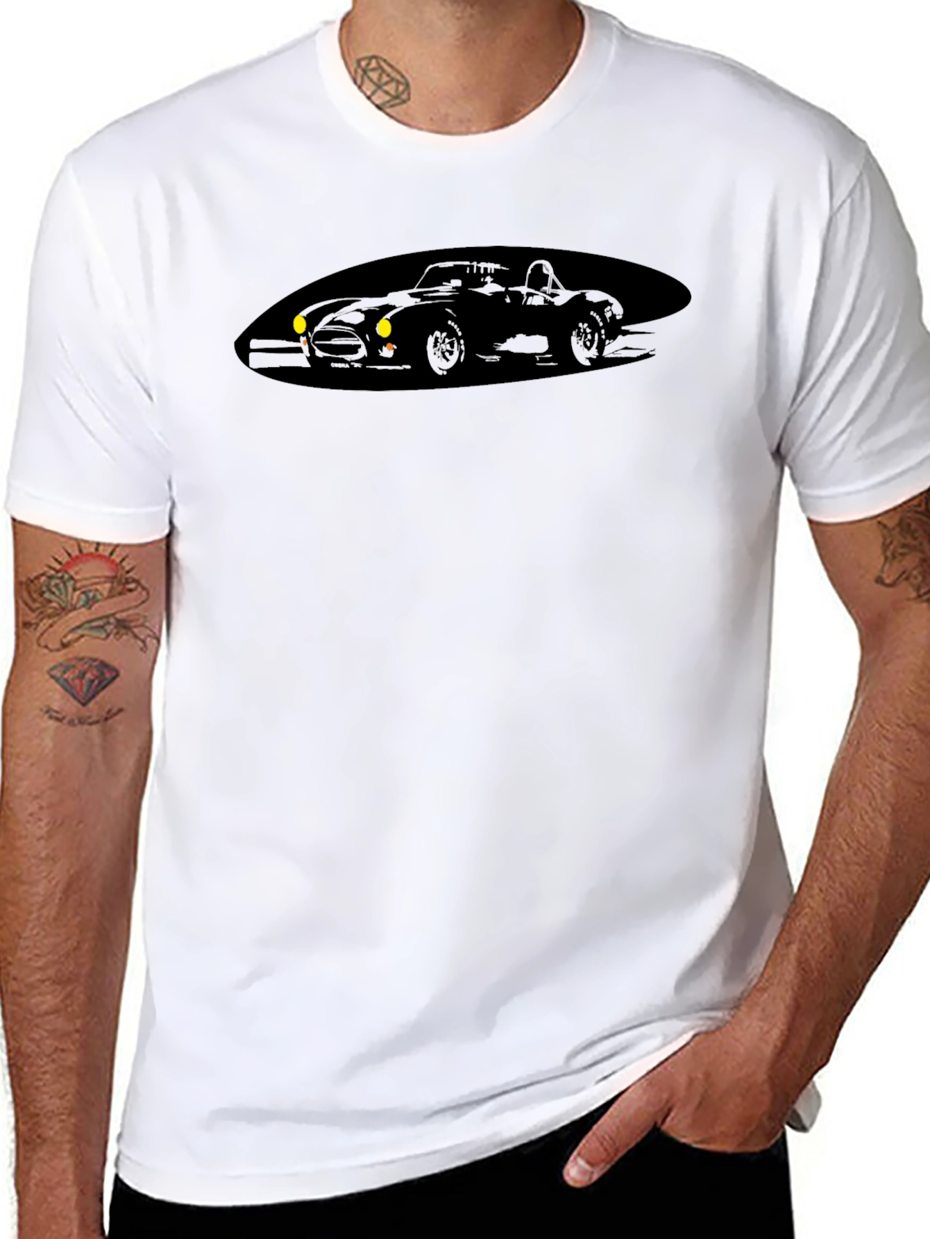 Classic Car Graphic T-Shirt - Black