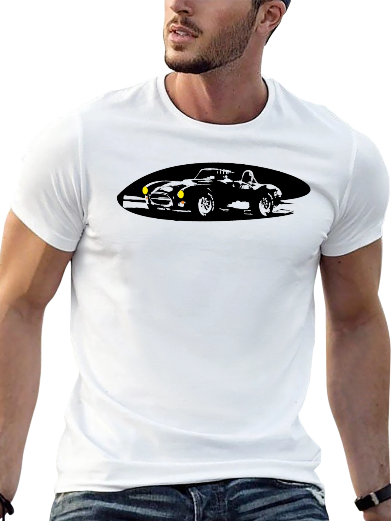 Classic Car Graphic T-Shirt - Black