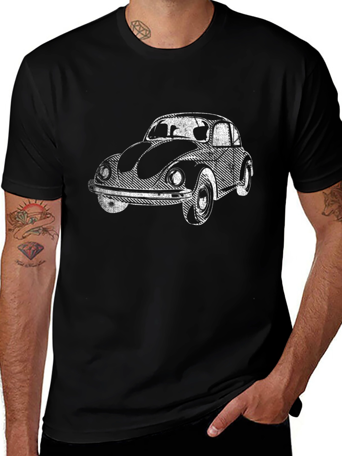 Classic Car Graphic Tee - Black