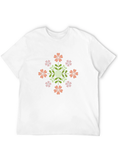 Floral Mandala Black T-Shirt