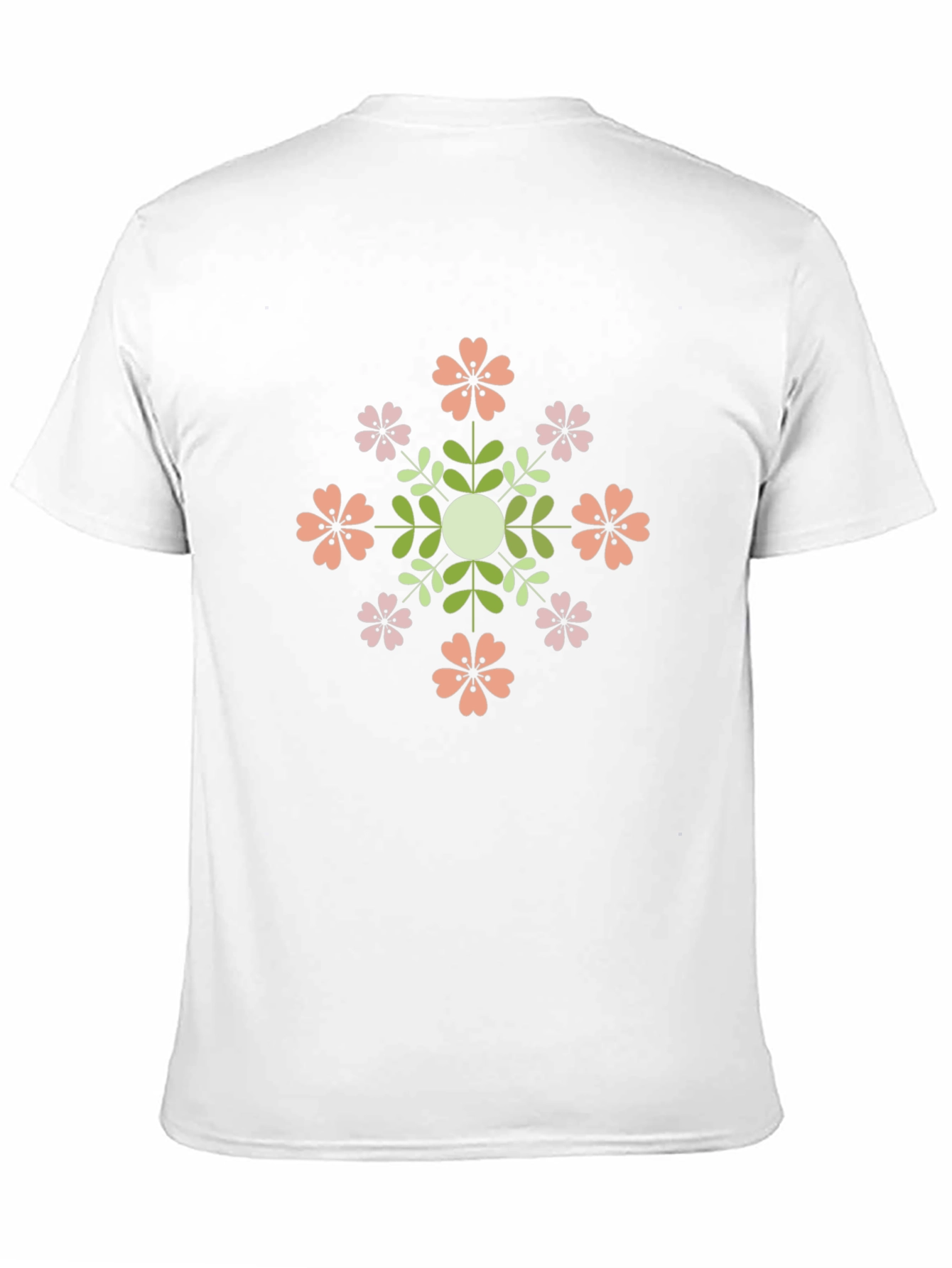 Floral Mandala Black T-Shirt